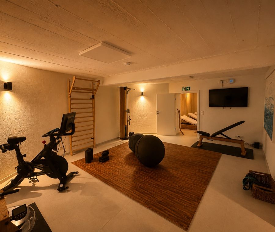 Gym im Untergeschoss der Villa Königsstuhl